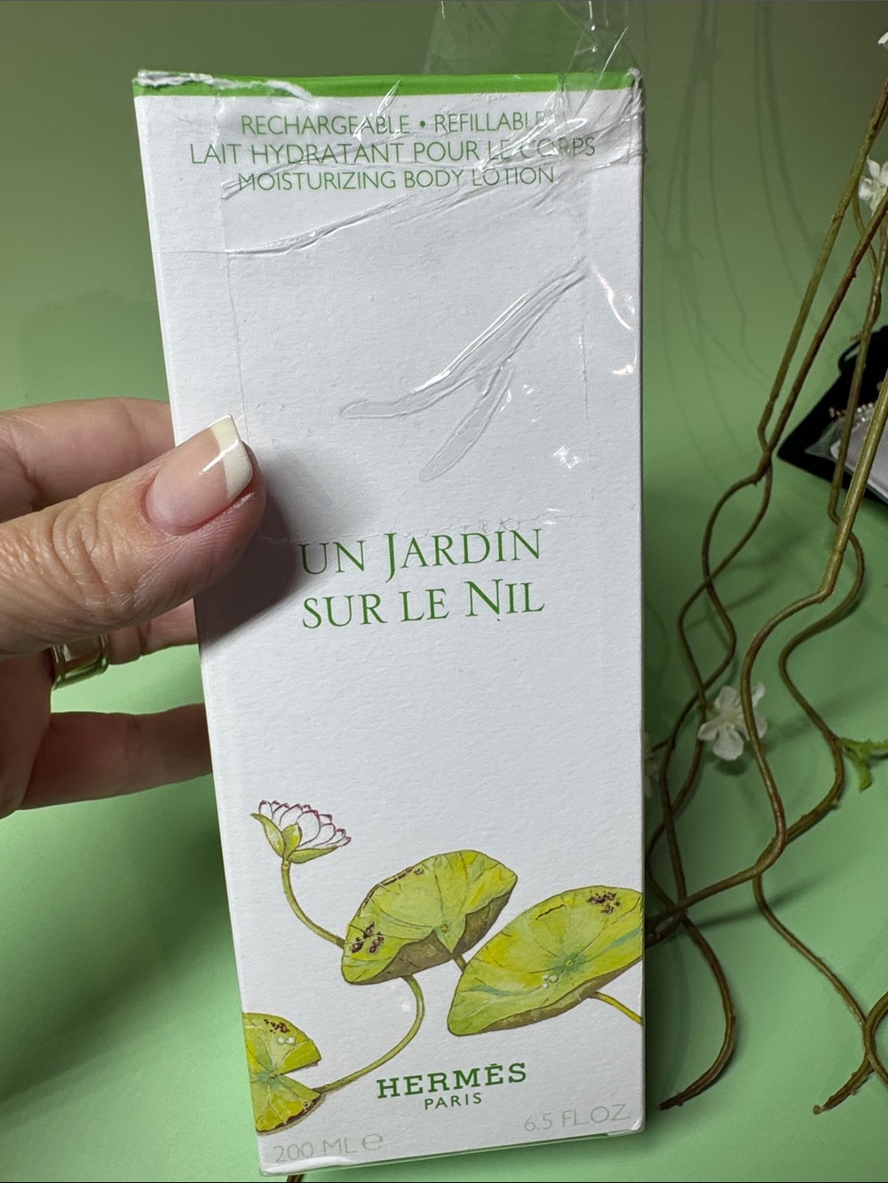 Hermes Un Jardin Sur Le Nil Moisturizing Body Lotion - Teal Green 6.5 oz - Picture 13 of 15